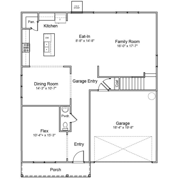 2D floor plan layout of this home in Cambridge Reserve, Angier, NC (Image 2). 2D floor plan layout of this home in Cambridge Reserve, Angier, NC (Image 2).