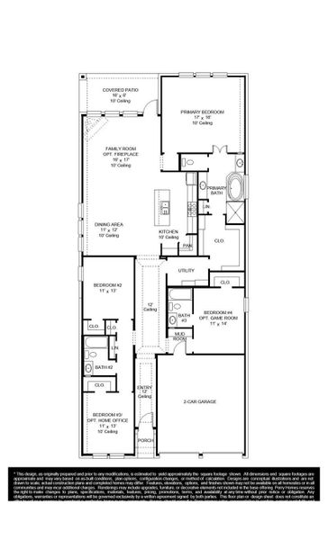 2D floor plan layout of this home in Valencia, Manvel, TX (Image 2).