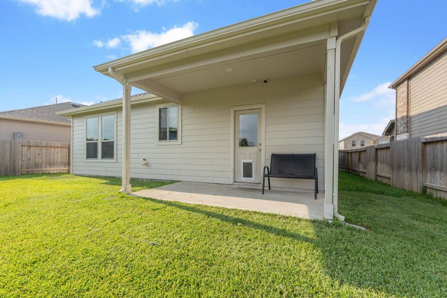 Front exterior of a new home in Myrtle Gardens, Magnolia, TX, highlighting curb appeal (Image 1). Front exterior of a new home in Myrtle Gardens, Magnolia, TX, highlighting curb appeal (Image 1).