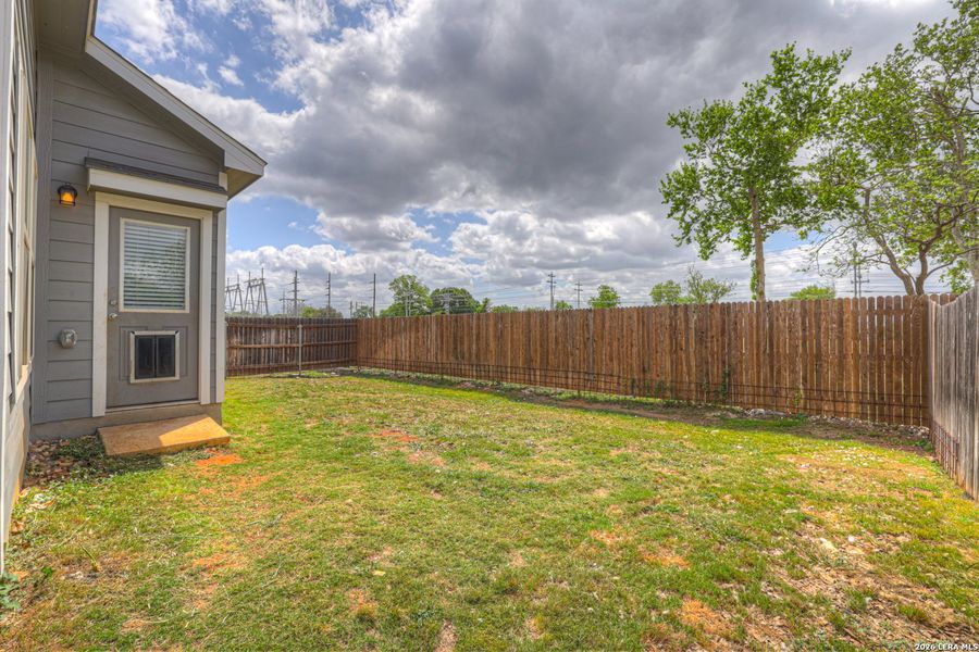 Exterior details and patio area of a home in Meadows of Martindale, Seguin (Image 3).