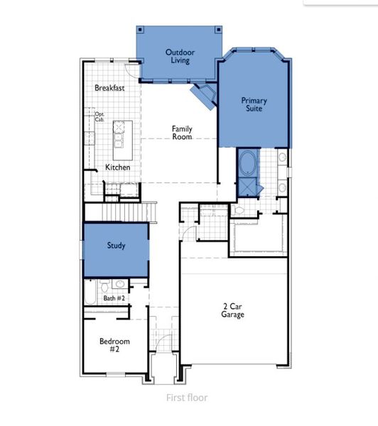 2D floor plan layout of this home in Pecan Square: 50ft. lots, Northlake, TX (Image 3). 2D floor plan layout of this home in Pecan Square: 50ft. lots, Northlake, TX (Image 3).