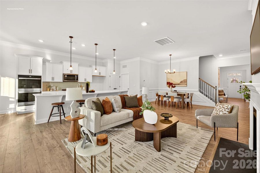 Furnished interior view inside a new home in , Troutman (Image 9).