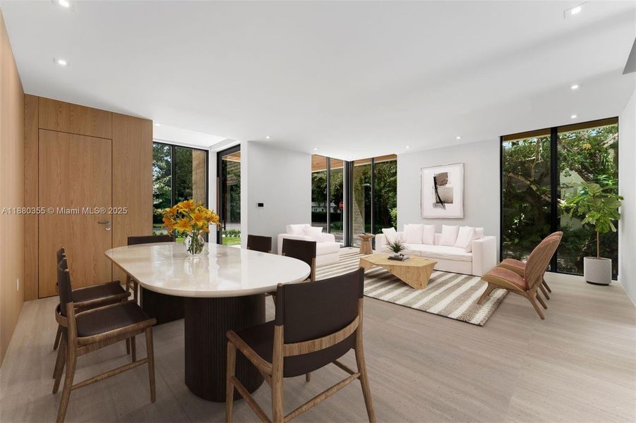 Furnished interior view inside a new home in , Miami (Image 9).