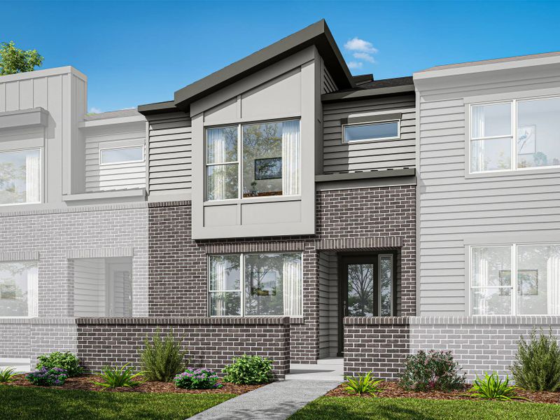 Representative exterior photo of a completed home built from the Sampson by Tri Pointe Homes in The Townes at NoVi, Pittsboro, NC (Image 24).