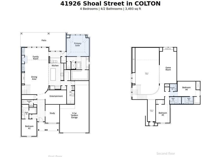 2D floor plan layout of this home in COLTON: 60ft. lots, Magnolia, TX (Image 5). 2D floor plan layout of this home in COLTON: 60ft. lots, Magnolia, TX (Image 5).