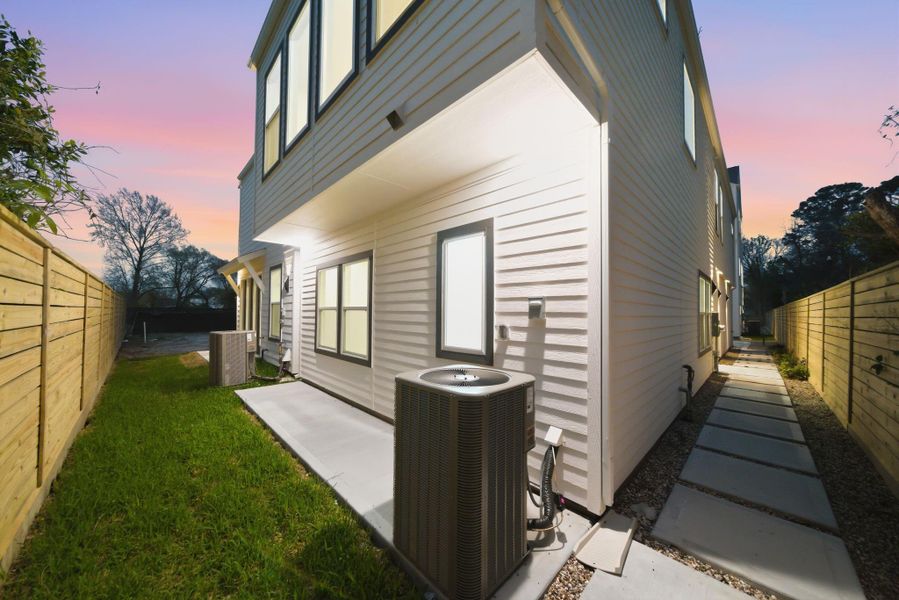 Exterior details and patio area of a home in , Houston (Image 3).