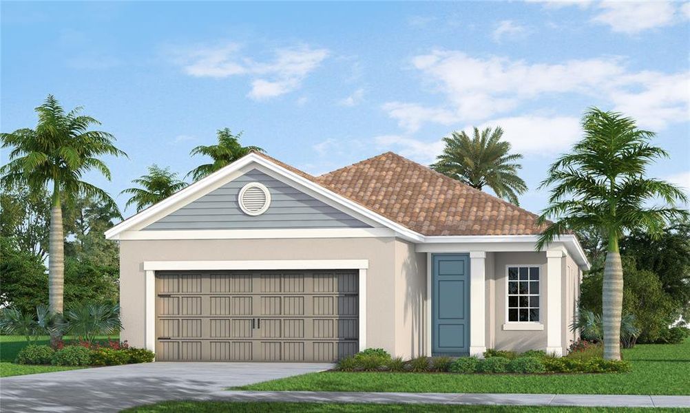 Front exterior of a new home in , Sarasota, FL, highlighting curb appeal (Image 1).
