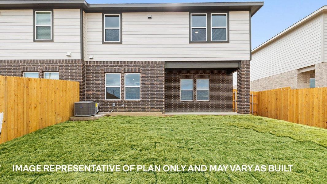 Exterior details and patio area of a home in Palomino, Manor (Image 20).