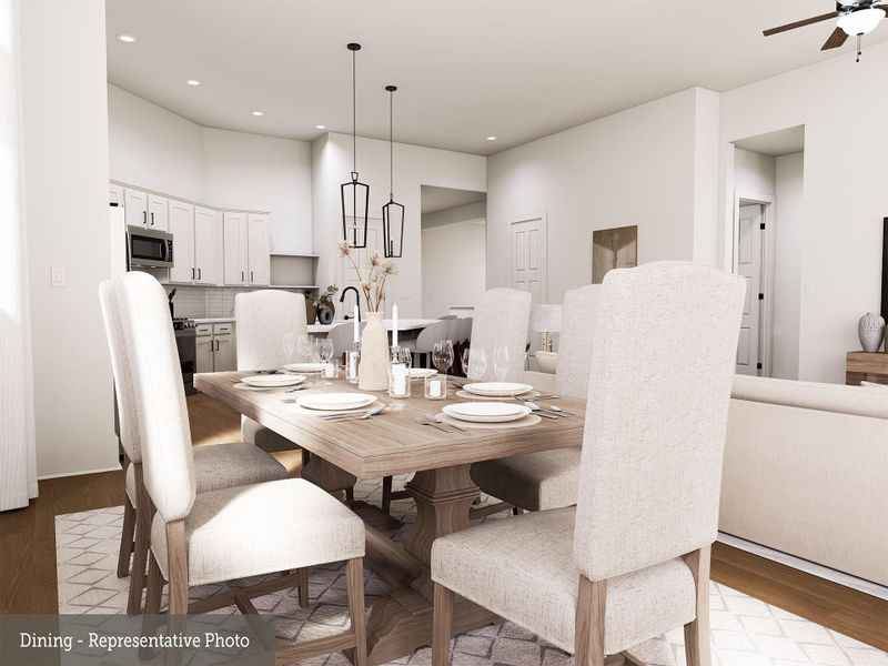 Furnished interior view inside a new home in Two Step Farm 50', Montgomery (Image 5).