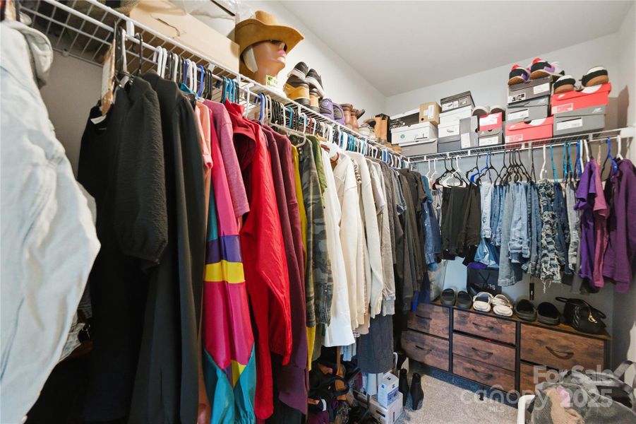 Upper level primary closet