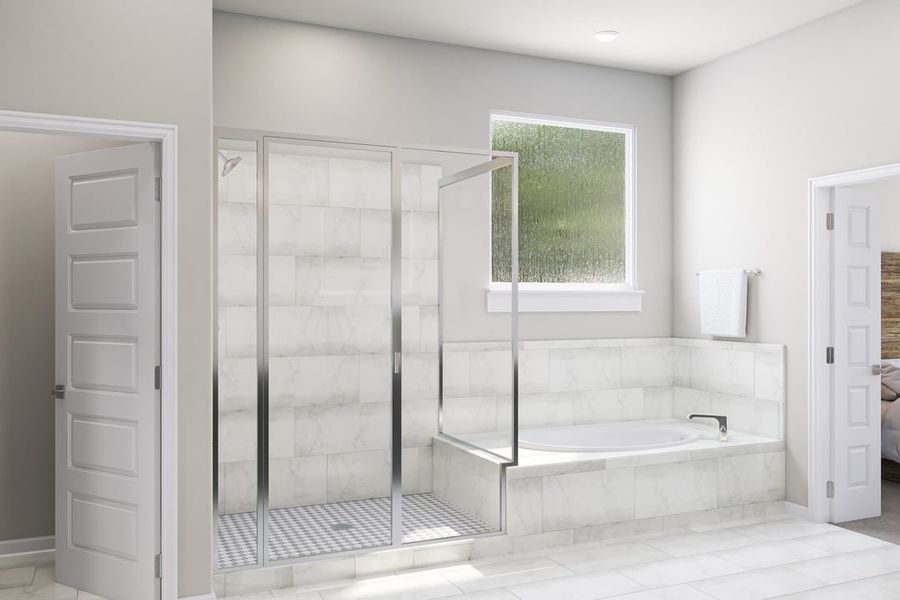 Furnished interior view inside a new home in Dunham Pointe 60′, Cypress (Image 15).