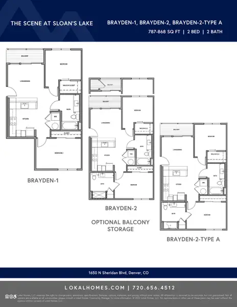 2D floor plan layout of this home in The Scene at Sloan's Lake, Denver, CO (Image 5).