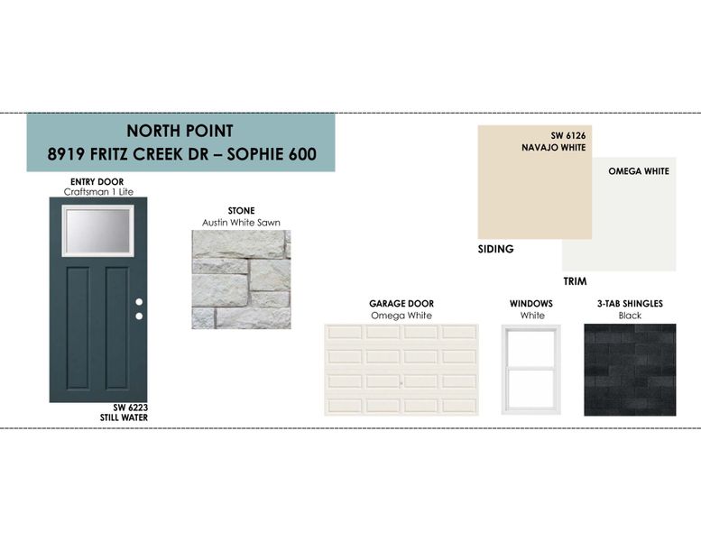 Sample of building materials used in homes in North Point, Temple (Image 9).
