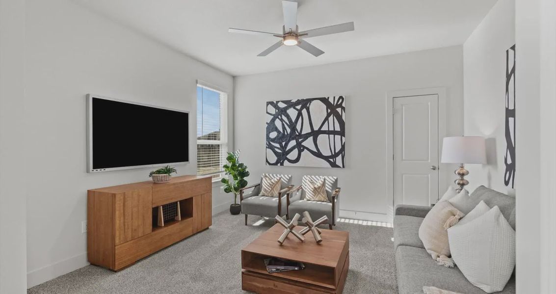 Representative furnished interior of a home built from the Waterloo by Chesmar Homes in Village at Three Oaks, Seguin (Image 18). Representative furnished interior of a home built from the Waterloo by Chesmar Homes in Village at Three Oaks, Seguin (Image 18).