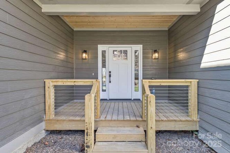 Exterior details and patio area of a home in , Fletcher (Image 4).