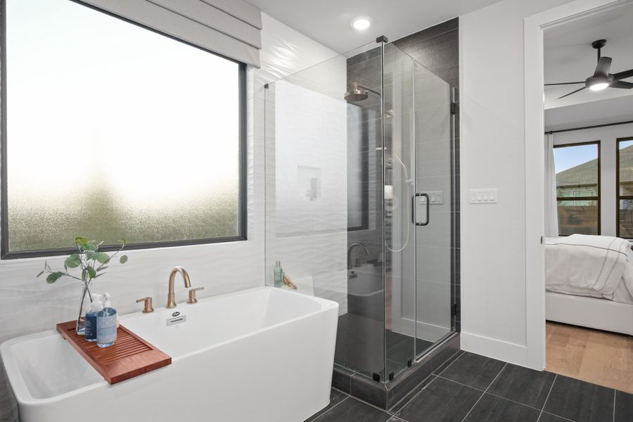 Furnished interior view inside a new home in Provence 50', Austin (Image 50).