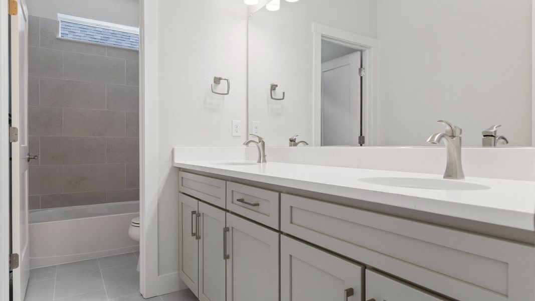 Furnished interior view inside a new home in Dillon Pointe - Journey, Broomfield (Image 25).