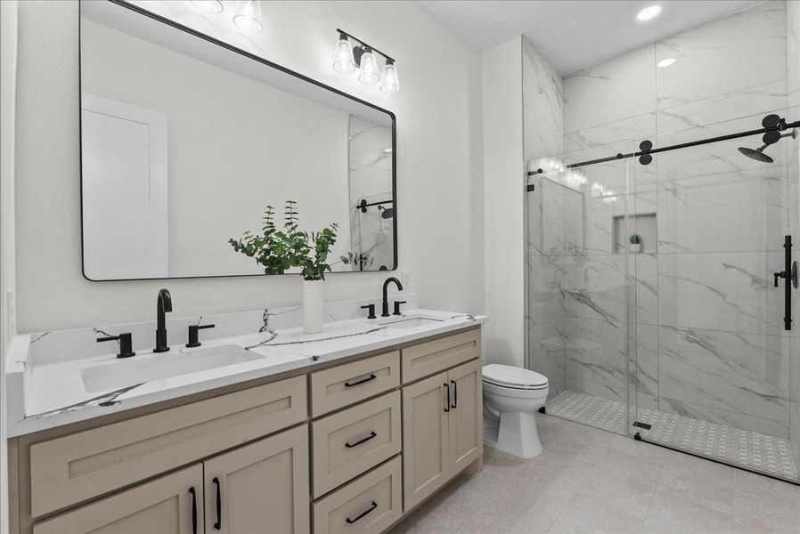 Furnished interior view inside a new home in , Angleton (Image 27).