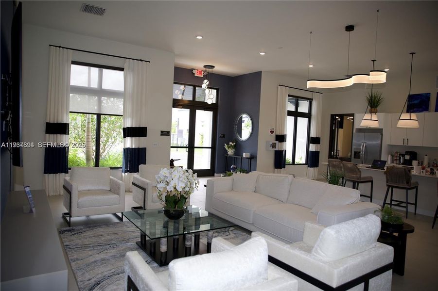 Furnished interior view inside a new home in , Dania Beach (Image 6). Furnished interior view inside a new home in , Dania Beach (Image 6).