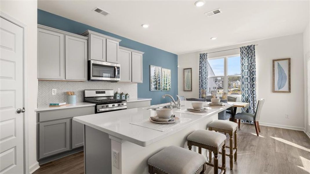 Furnished interior view inside a new home in Poplar Preserve, Newnan (Image 10). Furnished interior view inside a new home in Poplar Preserve, Newnan (Image 10).