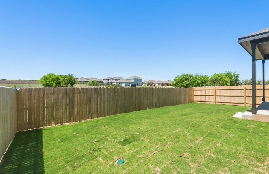 Exterior details and patio area of a home in Sonterra, Jarrell (Image 22).