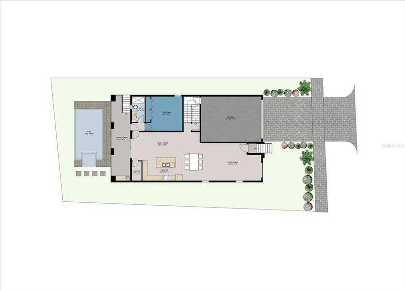 2D floor plan layout of this home in , Tampa, FL (Image 3).
