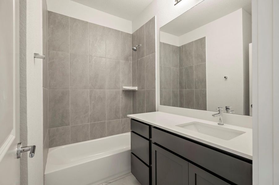 Furnished interior view inside a new home in , Buda (Image 10).