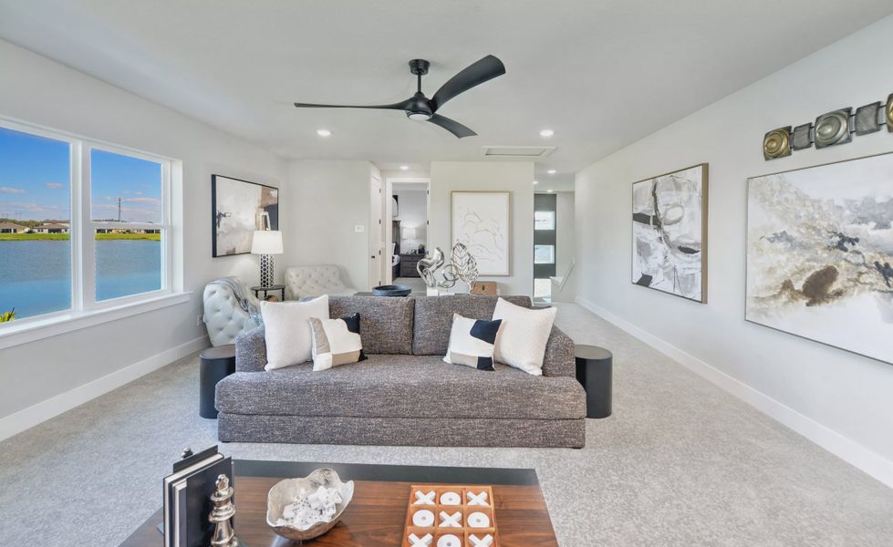 Furnished interior view inside a new home in Waterset, Apollo Beach (Image 37). Furnished interior view inside a new home in Waterset, Apollo Beach (Image 37).