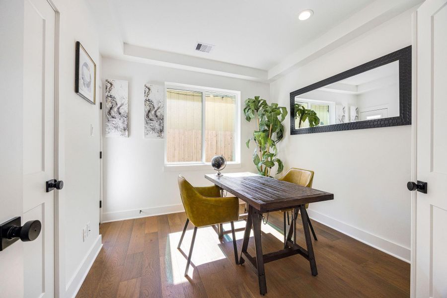 Third Bedroom located on first floor, can be utilized as a flex/home office space.