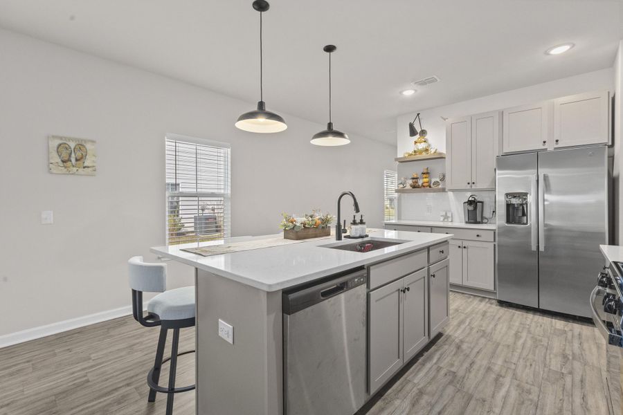 Furnished interior view inside a new home in K. Hovnanian's® Four Seasons at Lakes of Cane Bay, Summerville (Image 27). Furnished interior view inside a new home in K. Hovnanian's® Four Seasons at Lakes of Cane Bay, Summerville (Image 27).