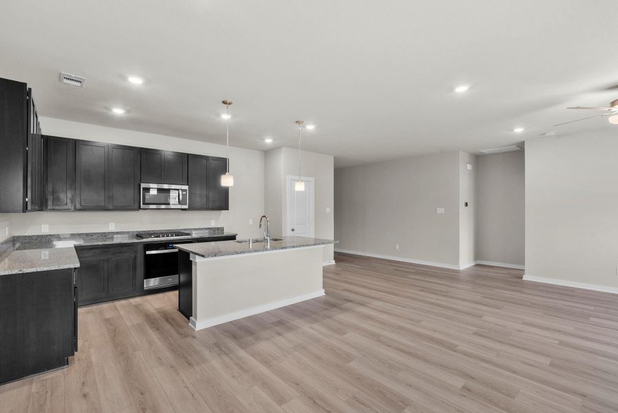 Furnished interior view inside a new home in Windrose Green 50', Angleton (Image 10).