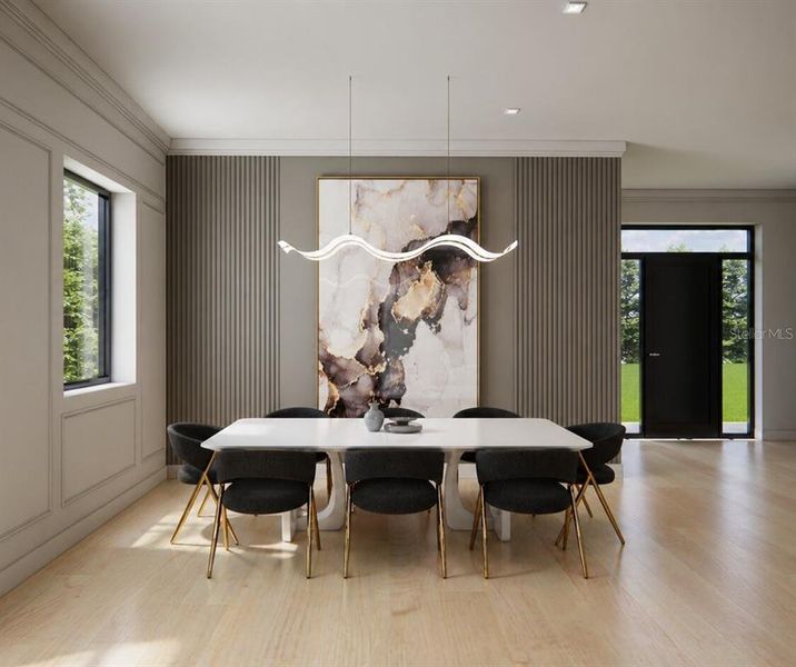 Furnished interior view inside a new home in , Orlando (Image 9).