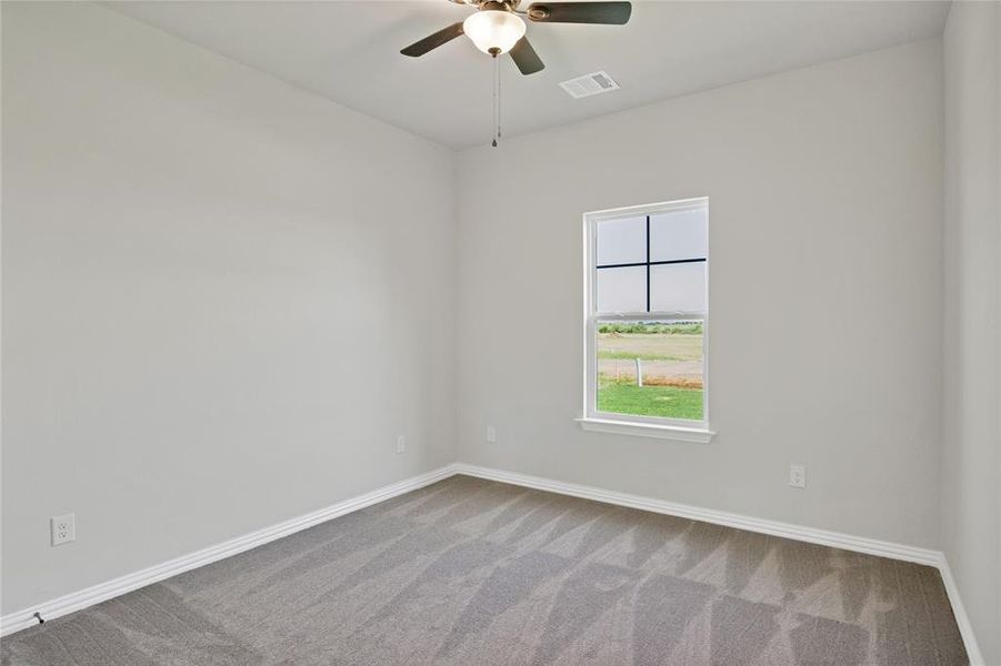 Spacious secondary bedrooms