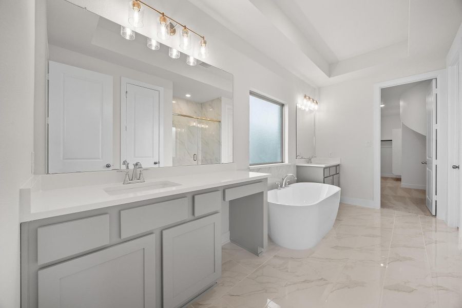 Furnished interior view inside a new home in Lakeside at Tessera - 50', Lago Vista (Image 8).