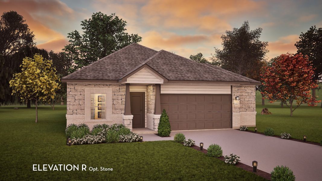 Representative exterior photo of a completed home built from the Pedernales by CastleRock Communities in Sagebrook, Argyle, TX (Image 20).