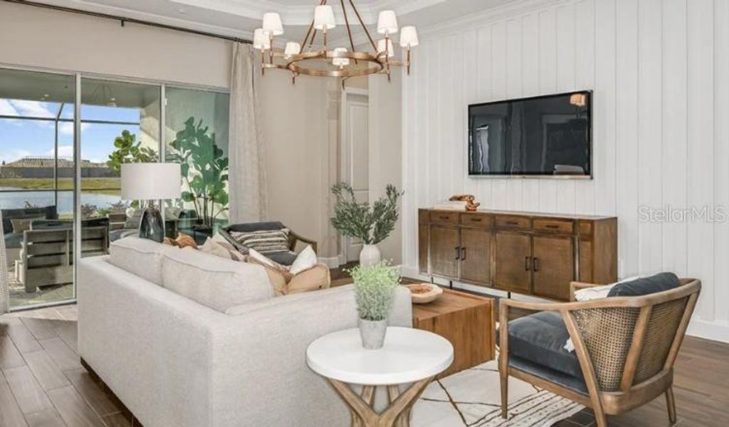 Furnished interior view inside a new home in Center Lake Ranch Community Group Page, St. Cloud (Image 11).