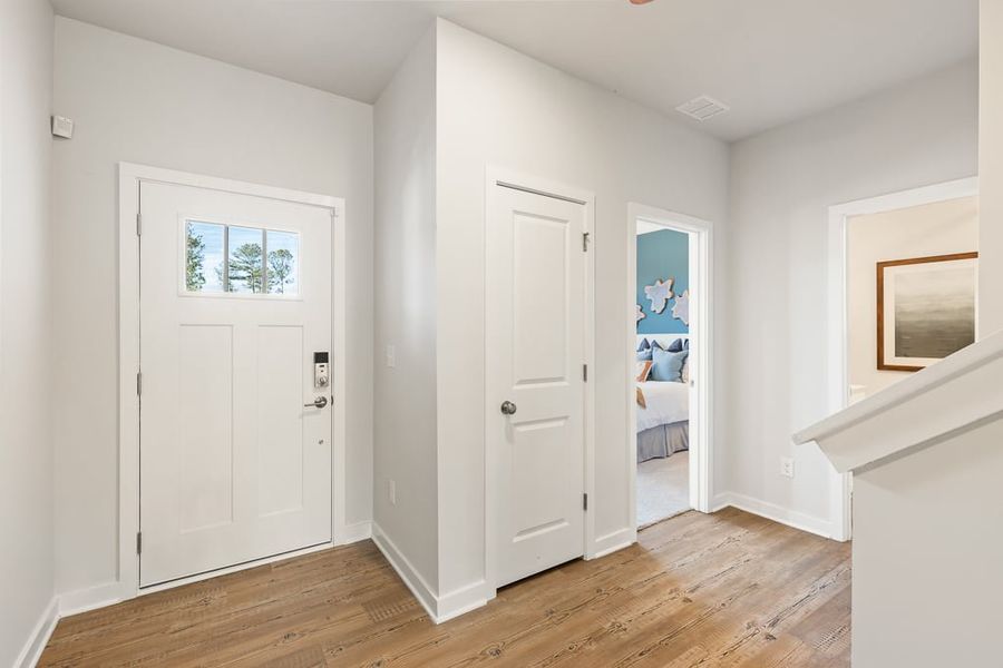 A room with white doors. A room with white doors.