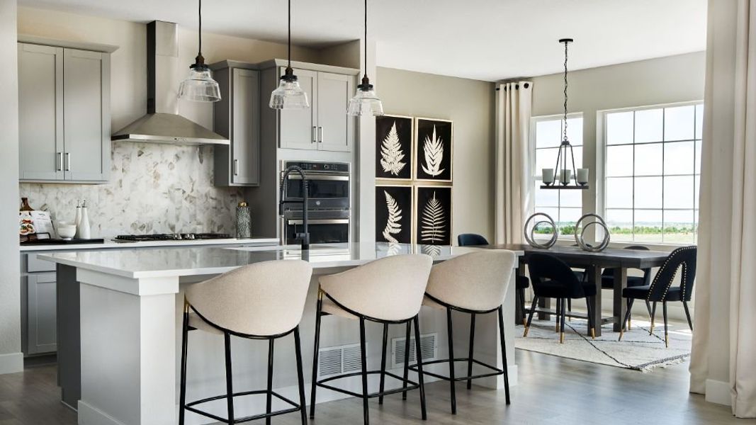 Furnished interior view inside a new home in The Aurora Highlands, Aurora (Image 6). Furnished interior view inside a new home in The Aurora Highlands, Aurora (Image 6).