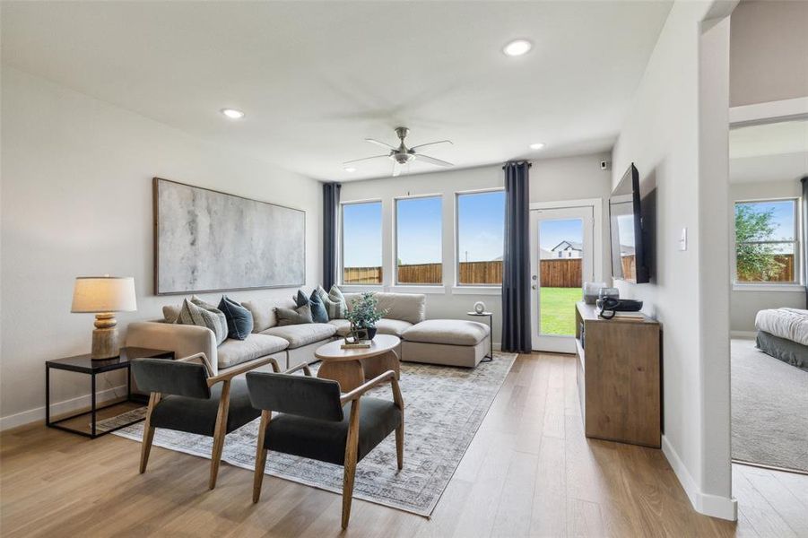 Furnished interior view inside a new home in Elevon, Lavon (Image 18). Furnished interior view inside a new home in Elevon, Lavon (Image 18).