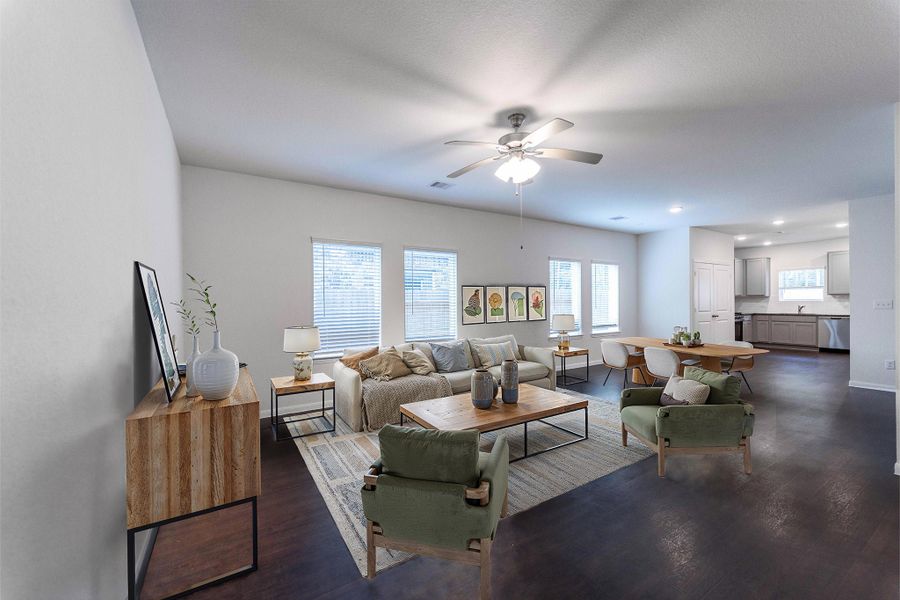 Furnished interior view inside a new home in The Canopies, Splendora (Image 6).