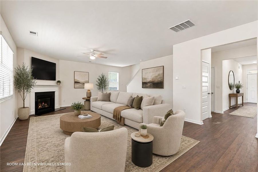Furnished interior view inside a new home in The Enclave at Flat Rock Hills, Stonecrest (Image 11).