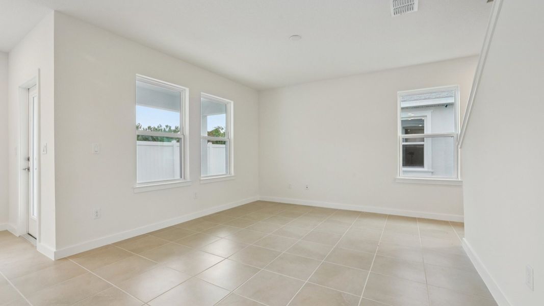 Living Area of the Coronado - End at Cyrene at Harmony located in St Cloud FL by DRB Homes