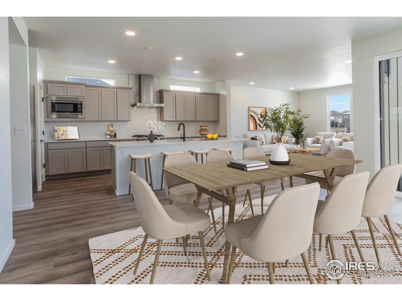 DINING ROOM AND KITCHEN