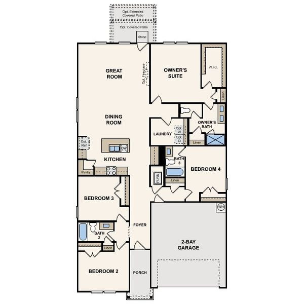 2D floor plan layout for the Geneva by Century Communities in Somerset, Hockley, TX (Image 2). 2D floor plan layout for the Geneva by Century Communities in Somerset, Hockley, TX (Image 2).