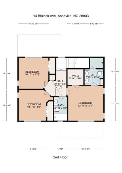 2D floor plan layout of this home in , Asheville, NC (Image 5). 2D floor plan layout of this home in , Asheville, NC (Image 5).