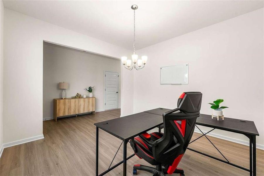 Furnished interior view inside a new home in , Dallas (Image 7).