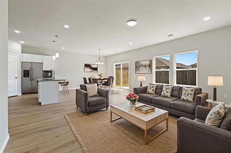 Furnished interior view inside a new home in Trails of Fossil Creek, Fort Worth (Image 11).
