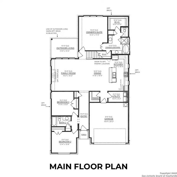 2D floor plan layout of this home in Hannah Heights, Seguin, TX (Image 3).