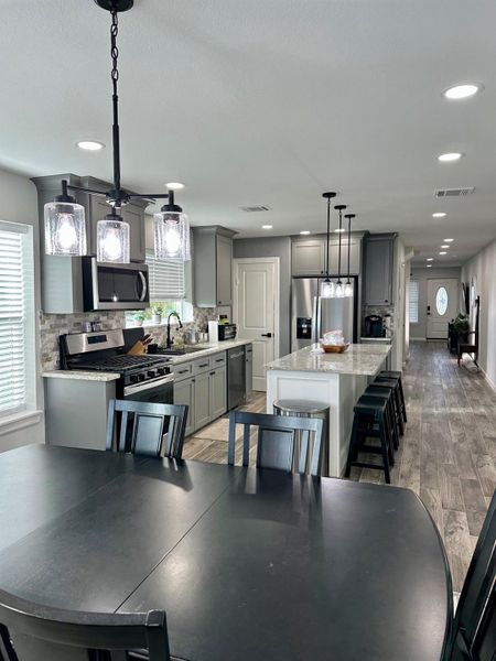 Dining room looking toward front door