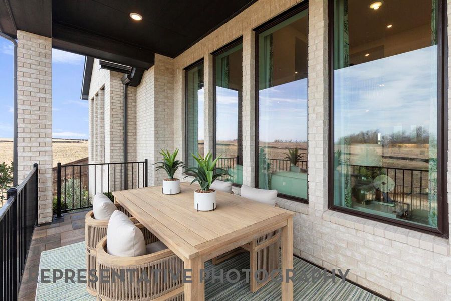 Exterior details and patio area of a home in Santa Rita Ranch, Liberty Hill (Image 23).